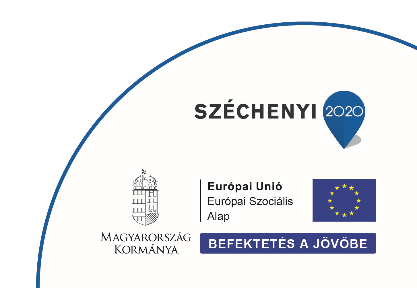 Széchenyi 2020 logó az alsó pozícióban